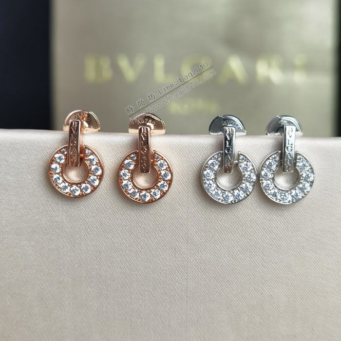Bvlgari飾品 寶格麗新款滿鑽小耳釘  zgbq3062